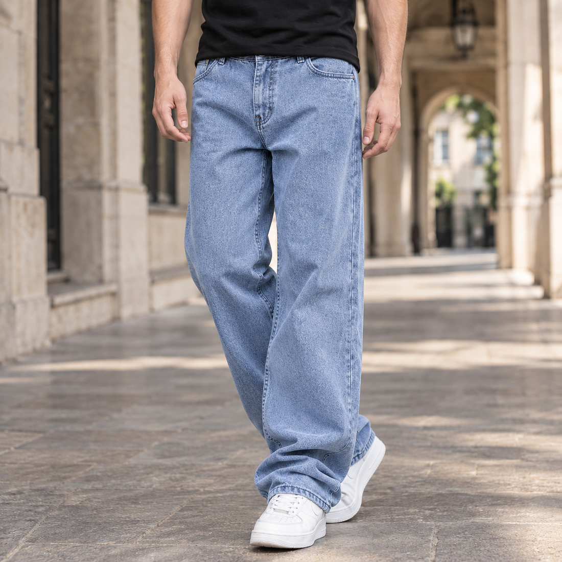 Marco Wide Leg Jeans - Light Blue