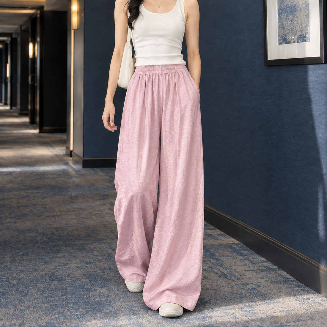 Kara-Kate Wide Leg Pants - Pink