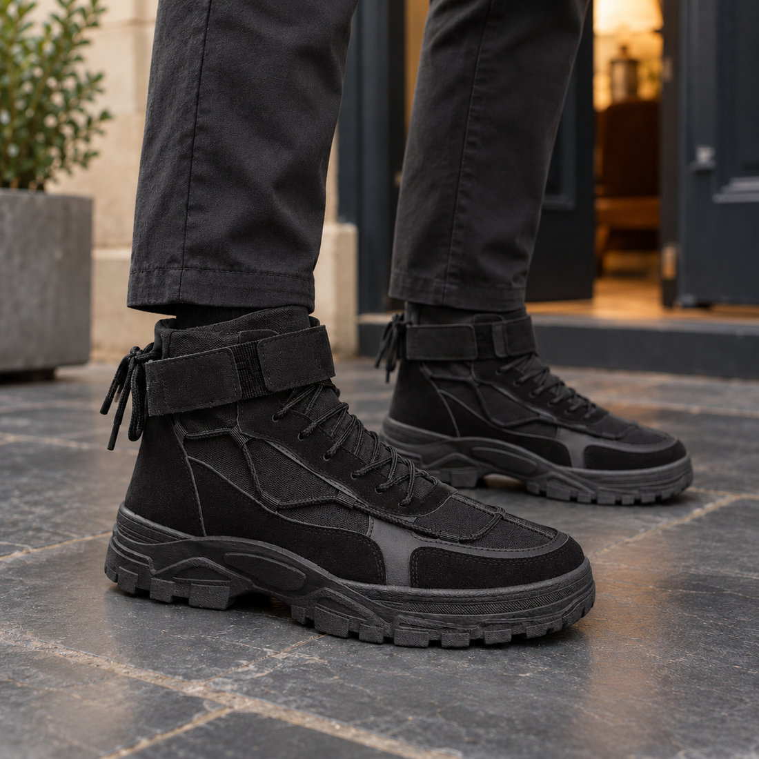 Alfieri-Como Lace-Up Boots - Black