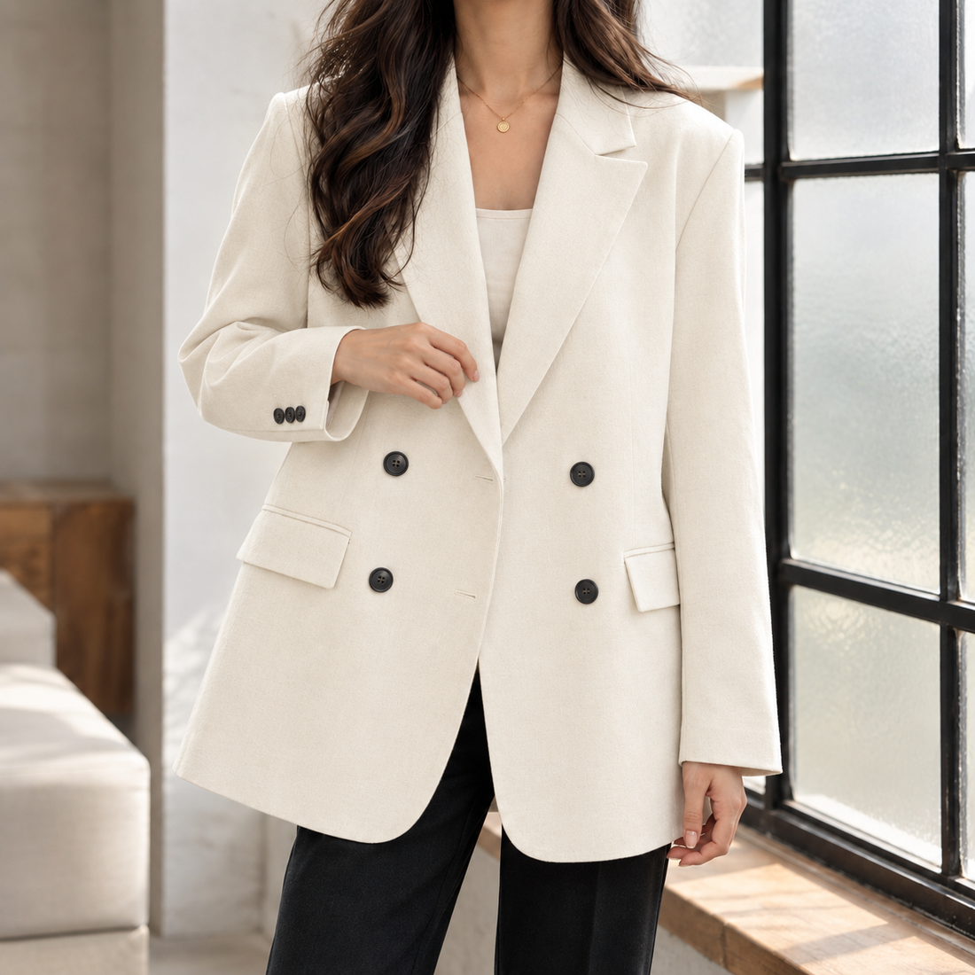 Arabelle-Elise Relaxed Blazer - Off White