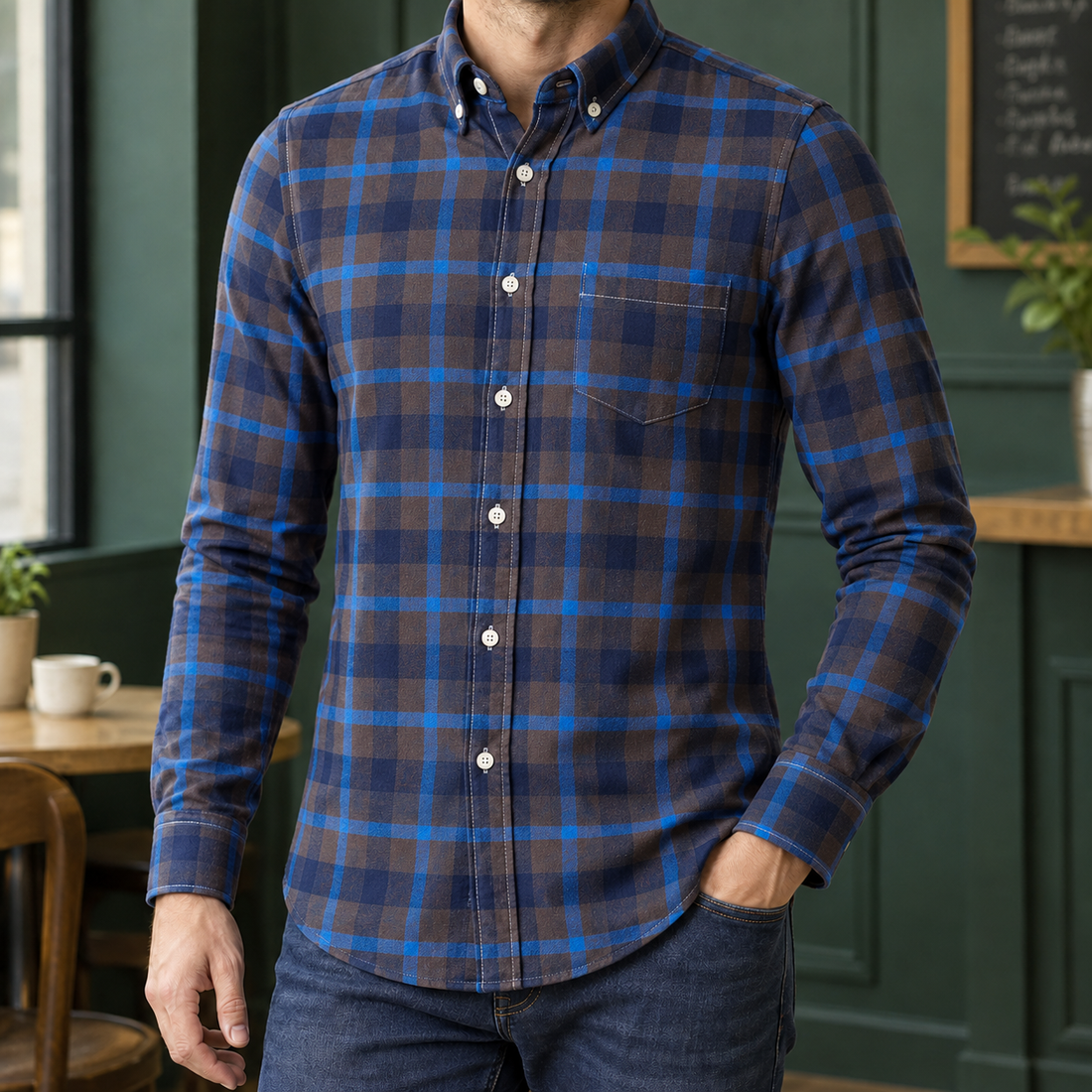 Oliver Plaid Shirt - Blue