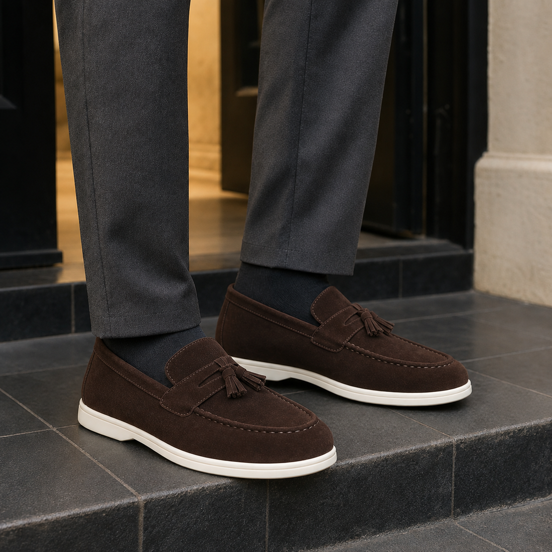 Bruni-Firenze Tassel Loafers - Brown