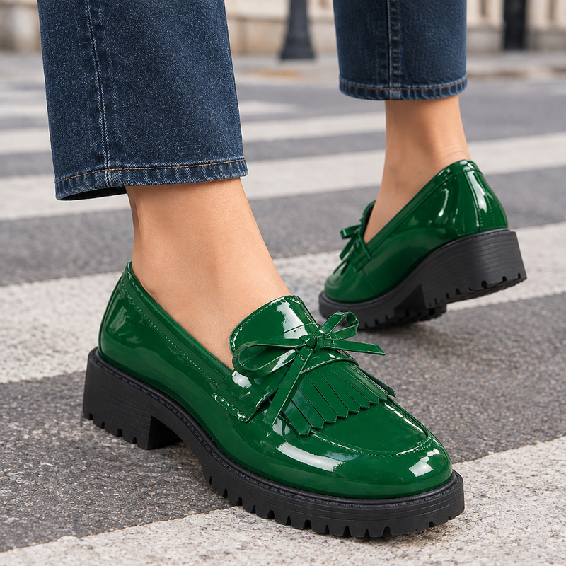 Gonzaga Patent Loafers - Green