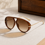 Ulric Retro Sunglasses - Chocolate
