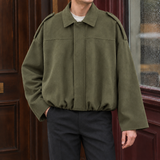 Marco Suede Bomber Jacket - Army Green