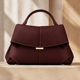 Matera Sculpted Handbag - Burgundy