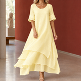 Sabina-Elise Layered Maxi Dress - Yellow