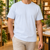 Silvain Relaxed T-Shirt - Cream Blue-collarless Label