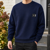 Sigmund Textured Sweater - Navy Blue