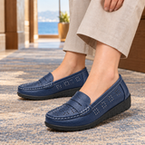 Badoer-Milano Cutout Loafers - Dark Blue