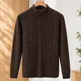Austin Cable Knit Sweater - Brown