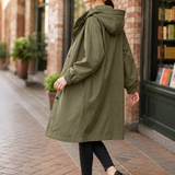 Zelda-Elise Hooded Overcoat - Green