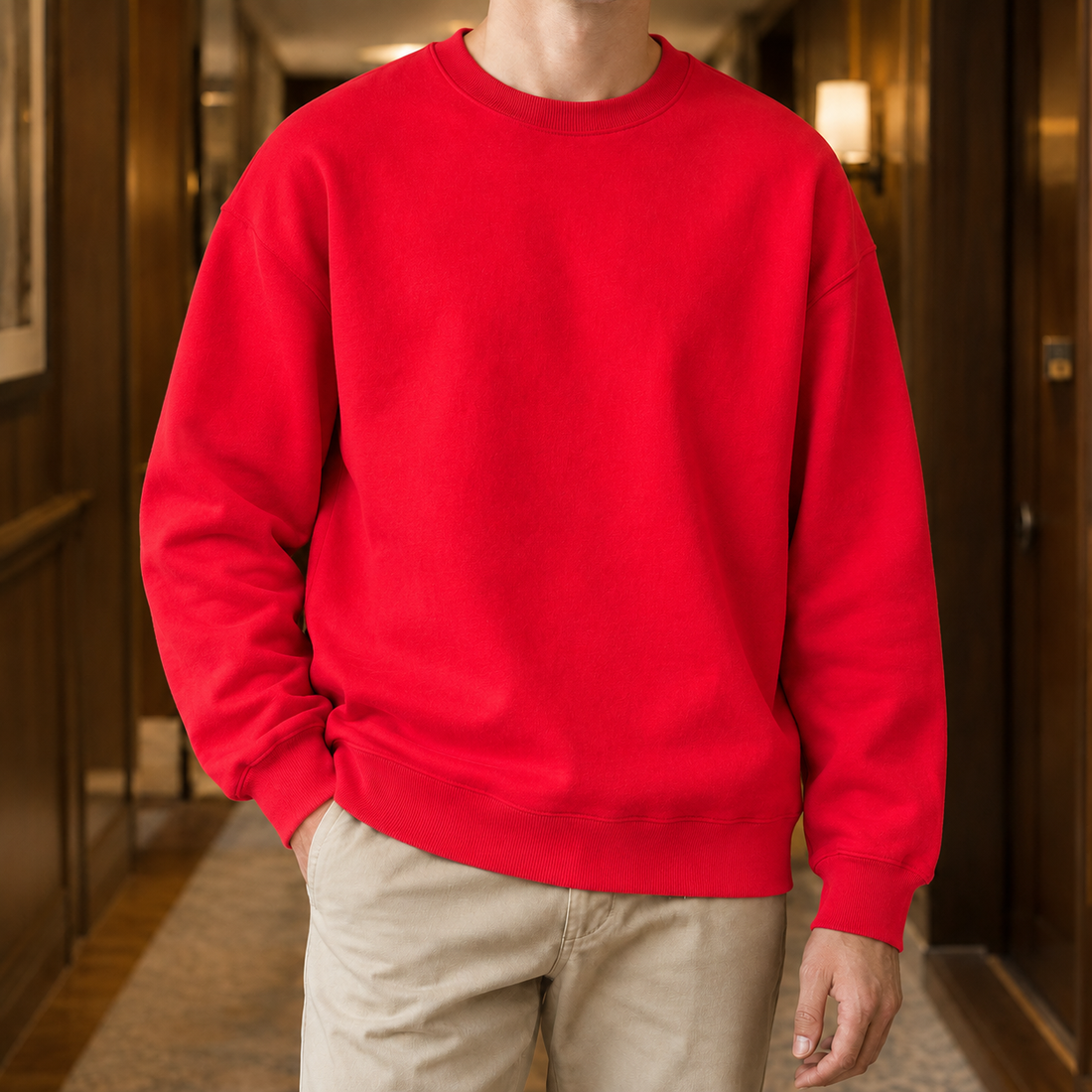 Thibault Relaxed Sweatshirt - Red