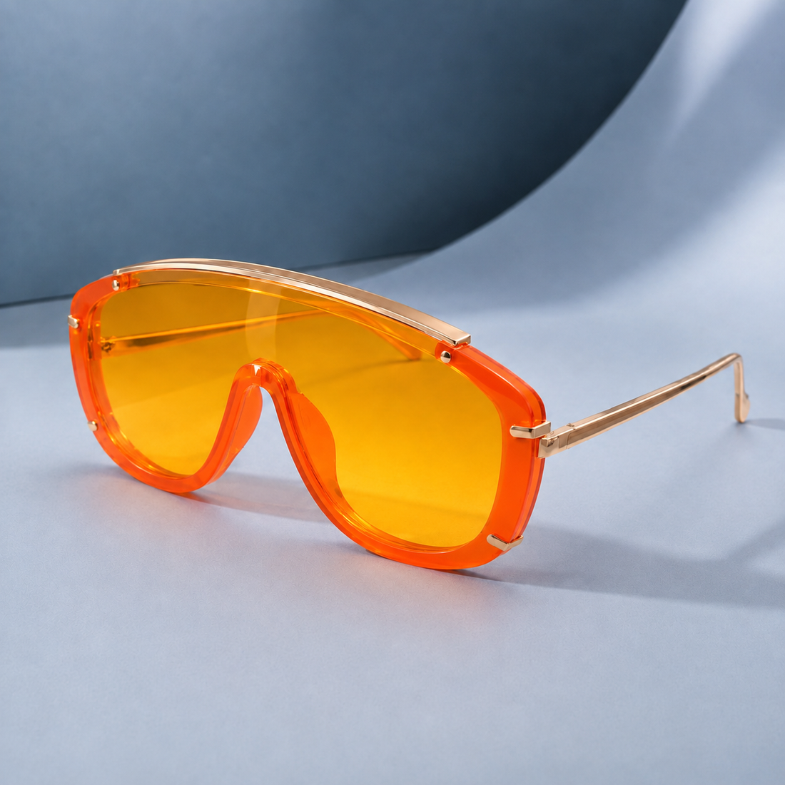 Gabriel Sculptural Sunglasses - Orange