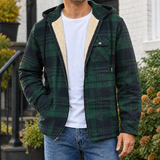 Philemon Plaid Jacket - Green Black Grid