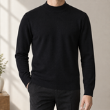 Alphonse Mock Neck Sweater - Black