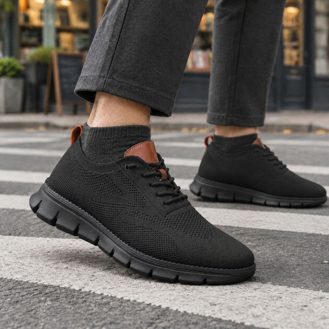 Colonna Knit Sneakers - All Black
