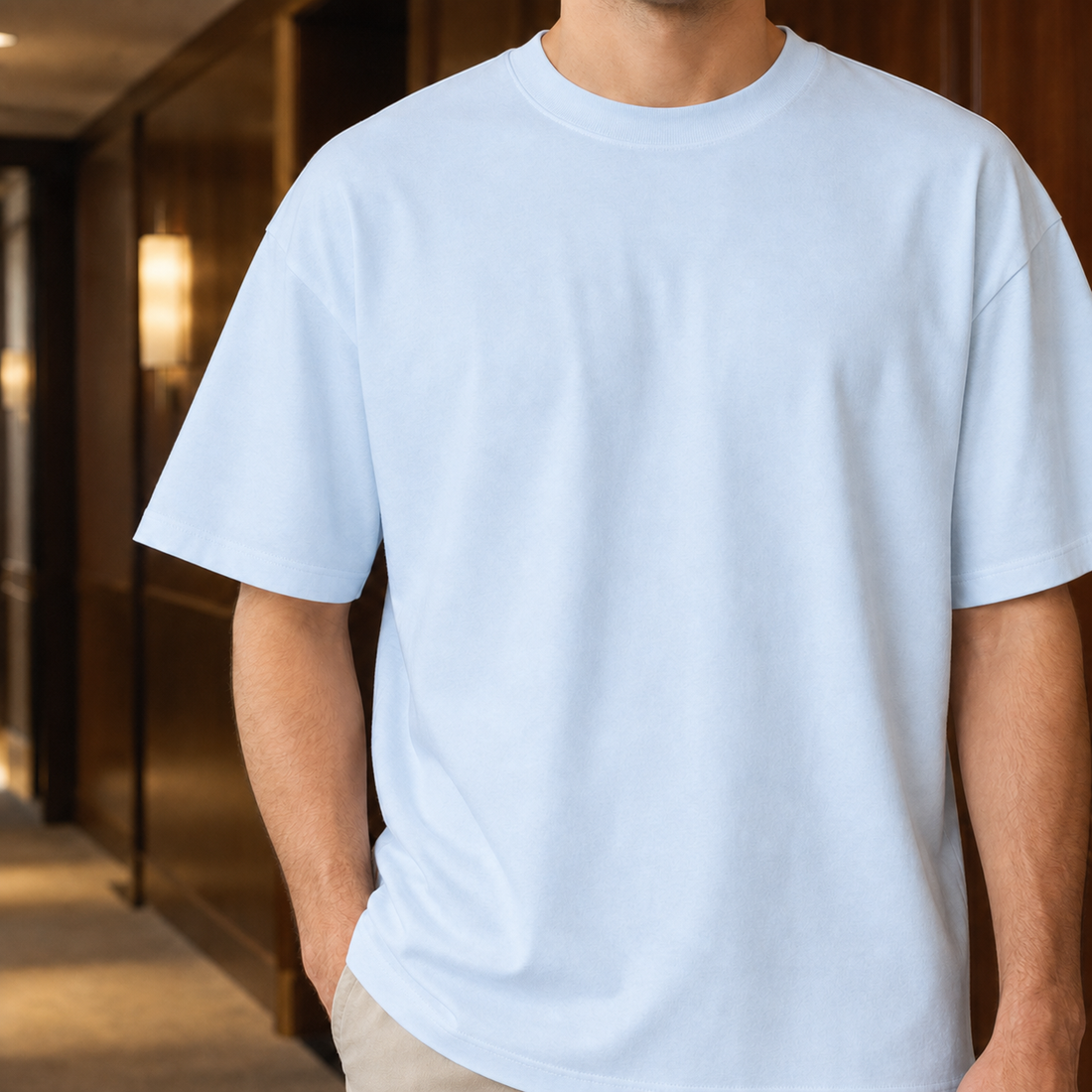 Octave Relaxed T-Shirt - Sky Blue