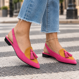Rimini Tassel Slingbacks - Pink And Mustard
