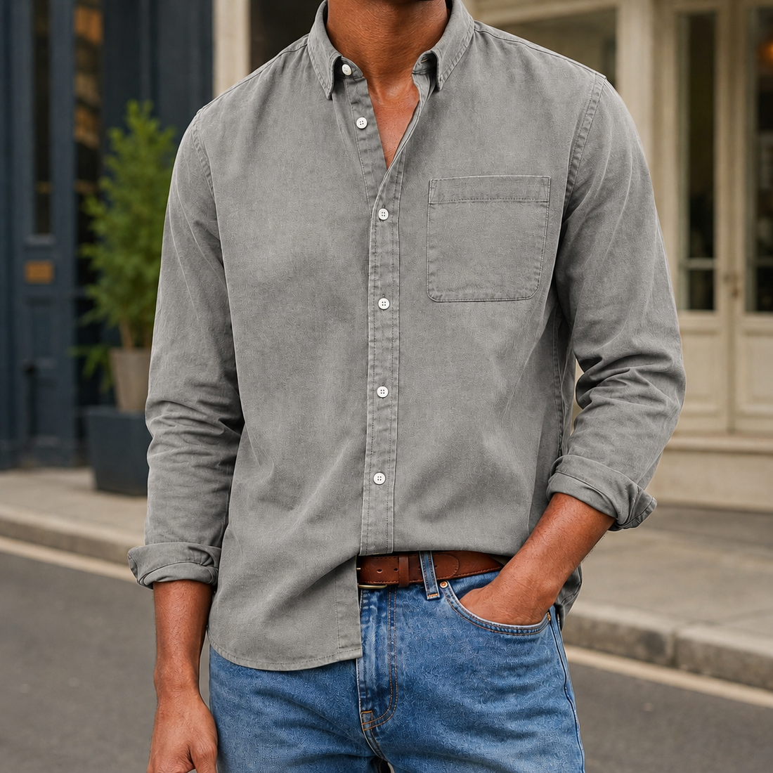 Dario Relaxed Shirt - Gray