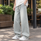 Oliver Wide Leg Jeans - Light Gray
