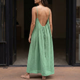Willa Backless Maxi Dress - Menthe