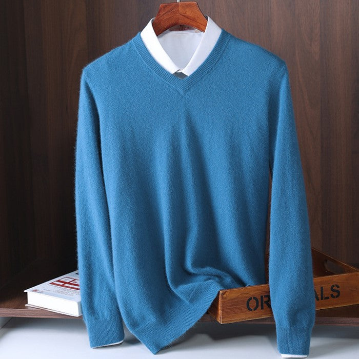 Valence V-Neck Sweater - Blue