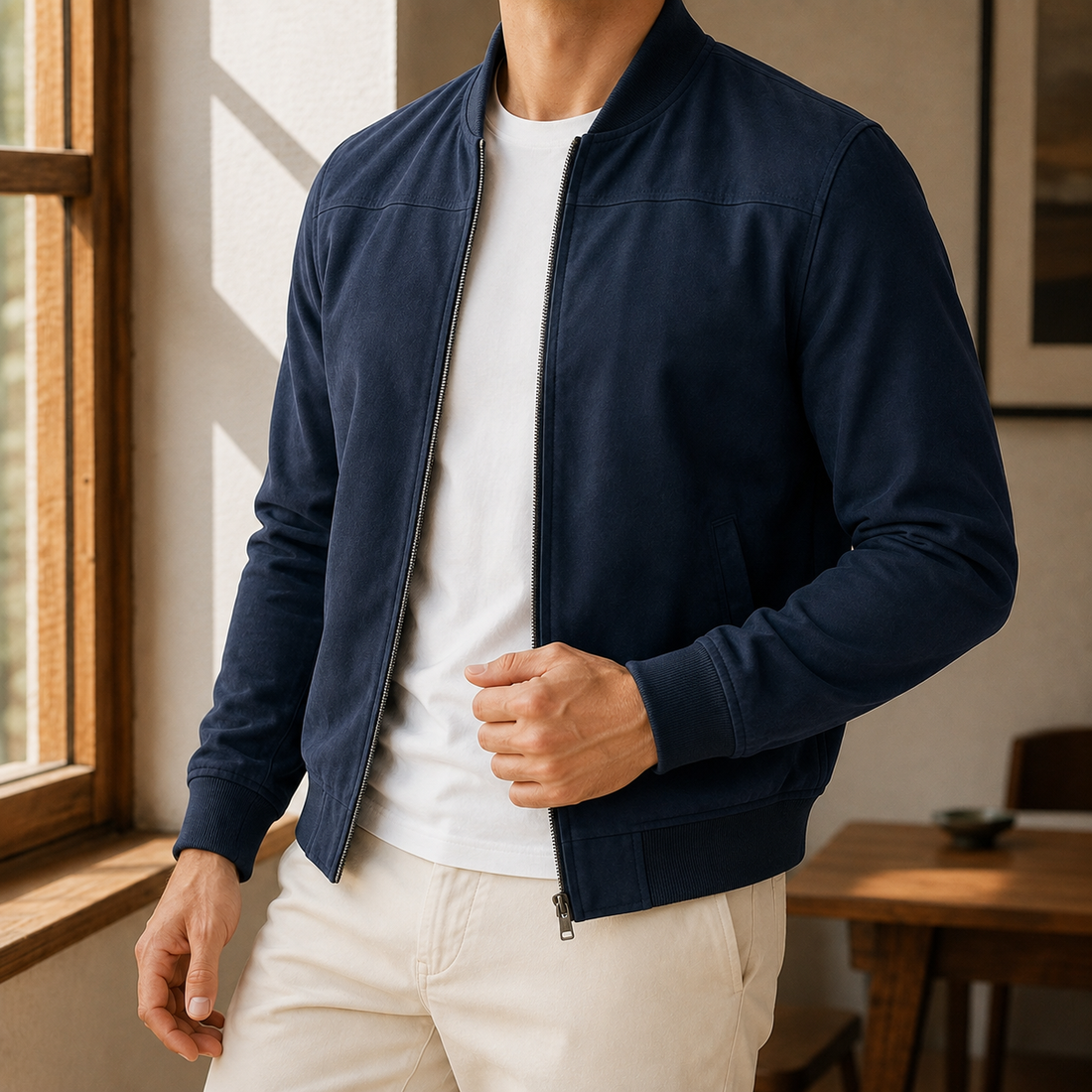 Magnus Bomber Jacket - Navy