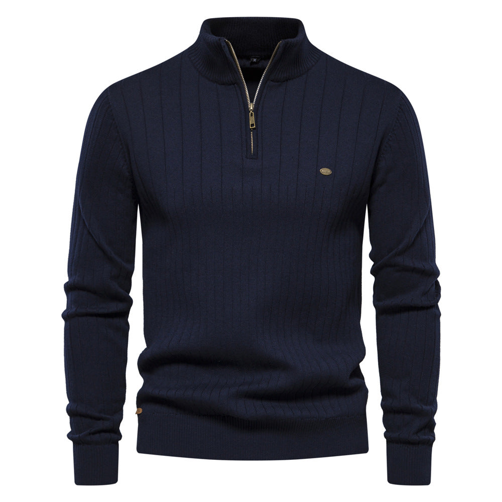Leeroy Half-Zip Sweater - Navy