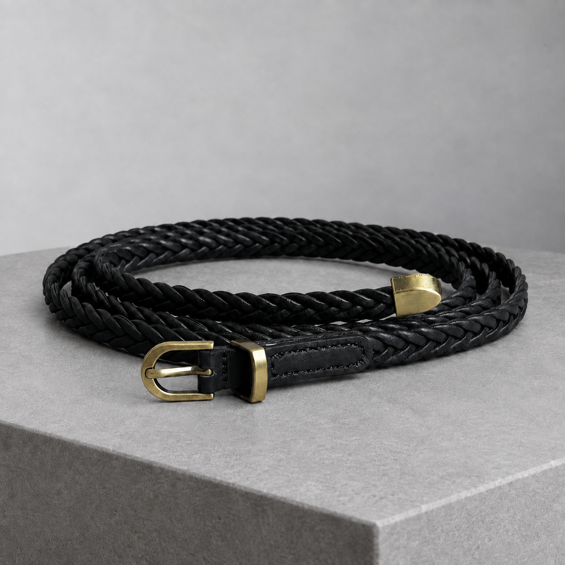 Bertani Braided Belt - Black