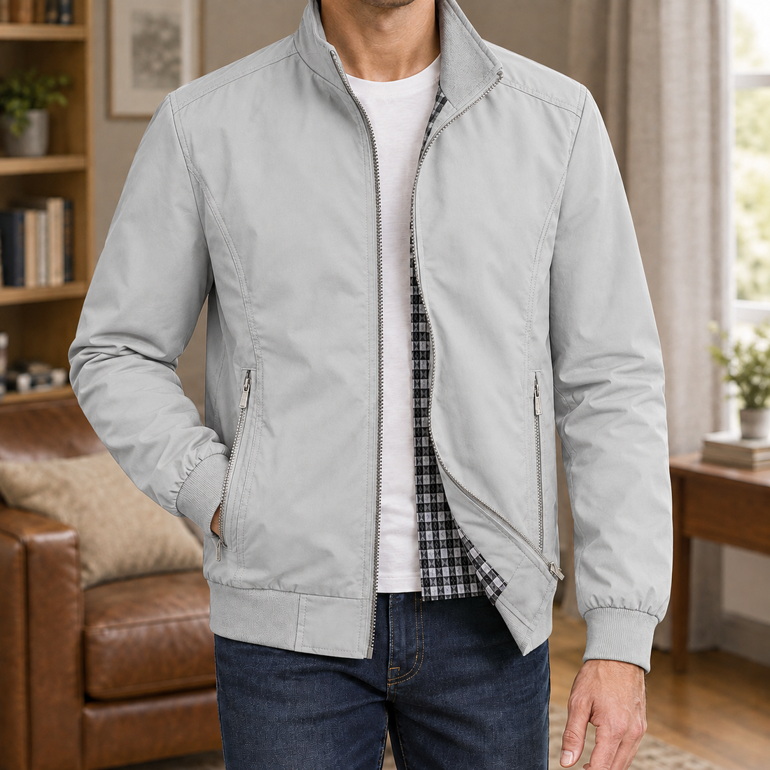 Knox Zip Jacket - Light Gray