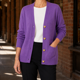 Liliana V Neck Sweater - Purple