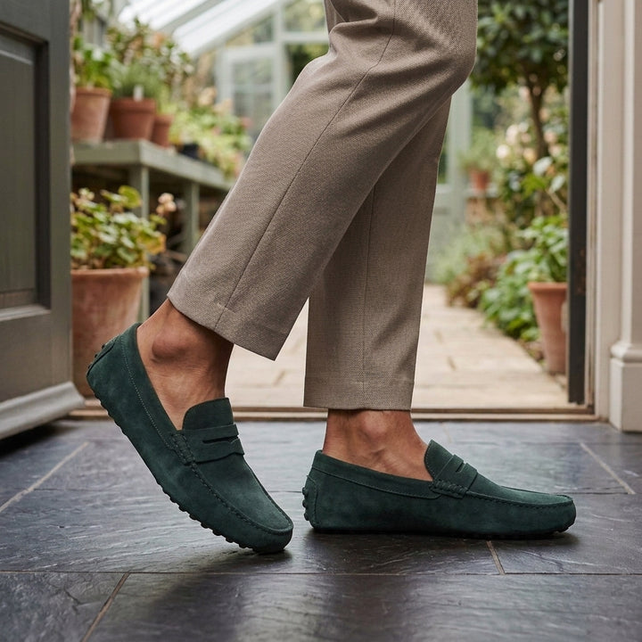 Matteo Suede Loafers - Green