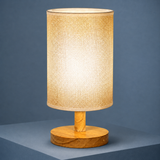 Frostwood Bamboo Lamp - Linen