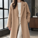 Delia-Grace Double Breasted Coat - Camel