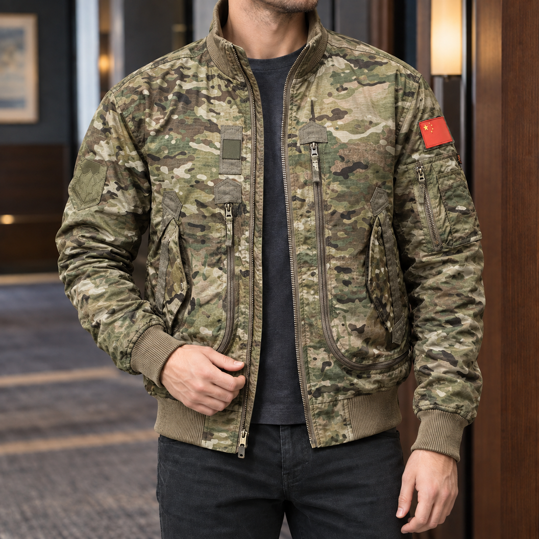 Lewis Pilot Jacket - Camouflage