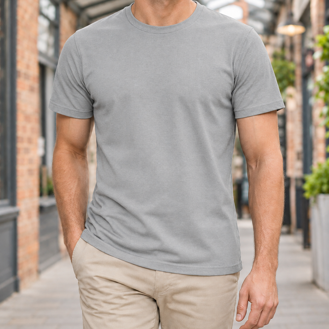 Sander Crew Neck T-Shirt - Gray (Dark)