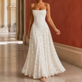 Celeste-Kate Cowl Maxi Dress - Ivory