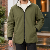 Dario Fleece-Lined Jacket - Texture - Military Green