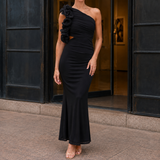 Harriet-Louise One-Shoulder Dress - Black