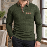Dorian Textured Polo - Army Green
