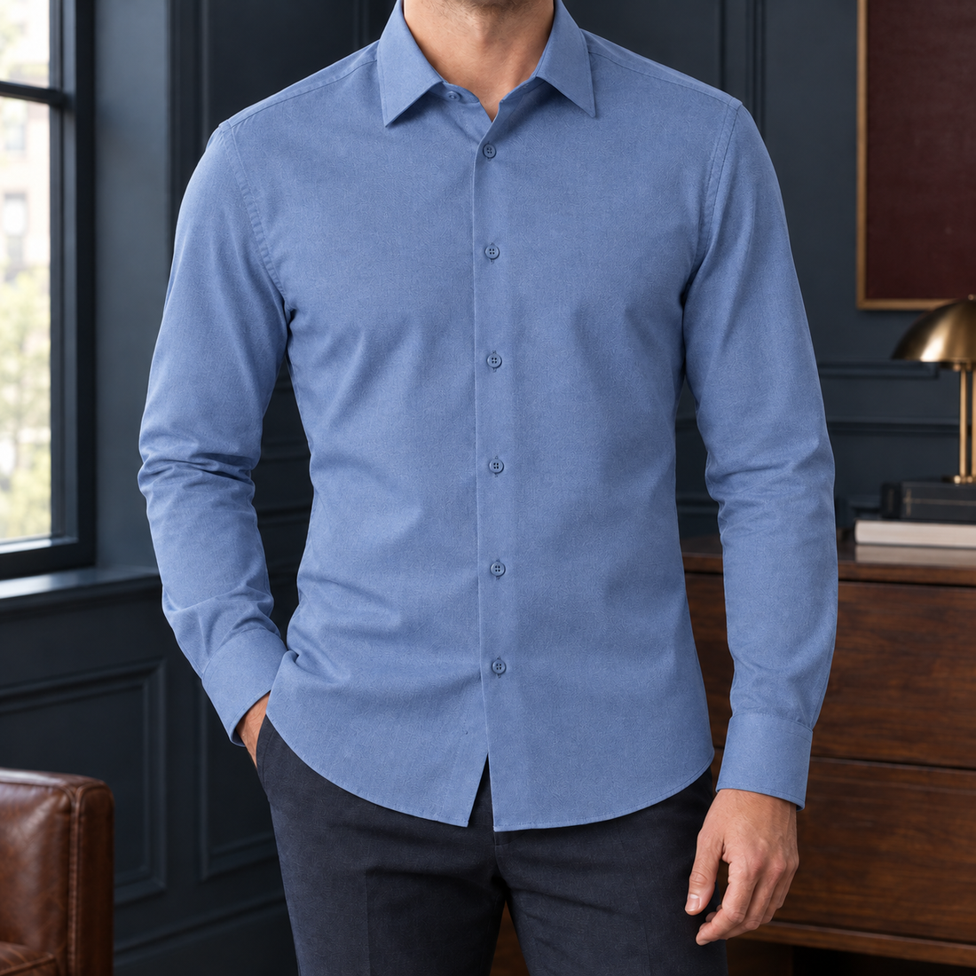 Marco Fitted Shirt - Blue