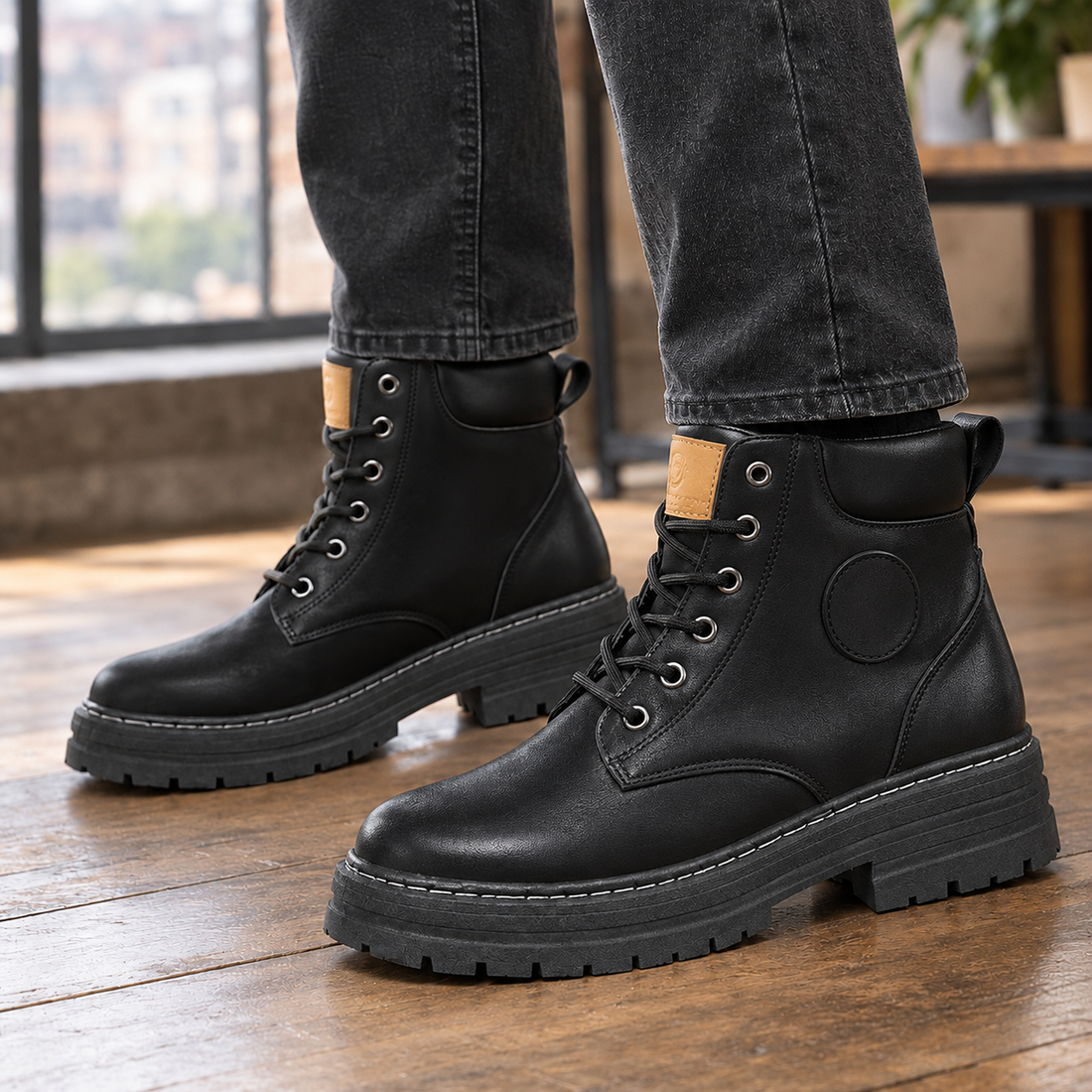 Lavagna Lug Sole Boots - Black