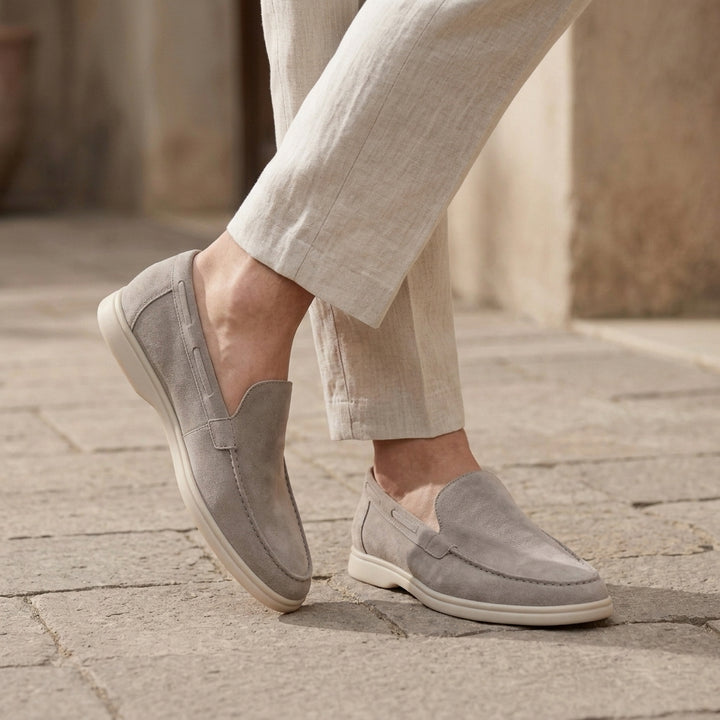 Vittorio Suede Loafers - Light Gray