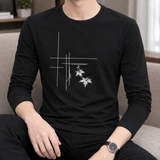 Marco Crew Neck Top - Bamboo Flower Black