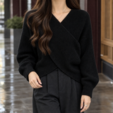 Joelle-Marie Crossover Sweater - Black