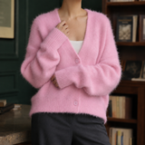 Raven-June Soft Knit Cardigan - Pink