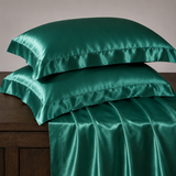 Woodmere Satin Pillowcases - Elegant Jade