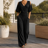 Verity-Grace Wide-Leg Jumpsuit - Black