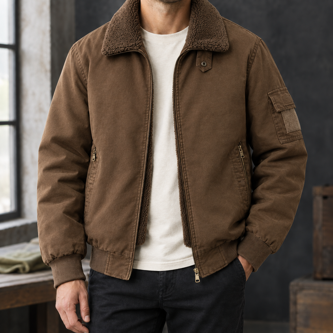 Knox Utility Jacket - Brown